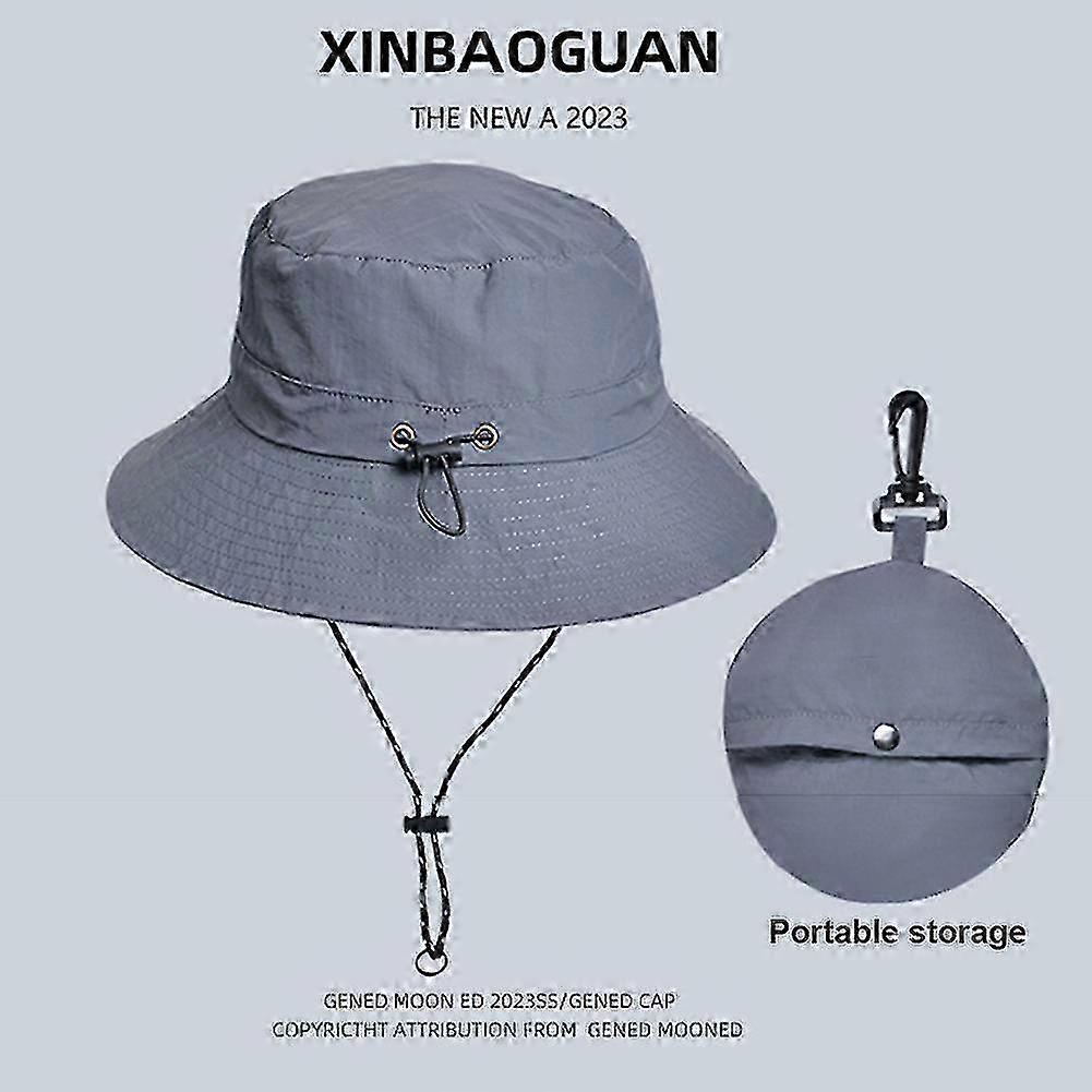Summer Waterproof Packable Bucket Hat - Breathable Unisex Hat for Camping, Beach & Outdoor Activities