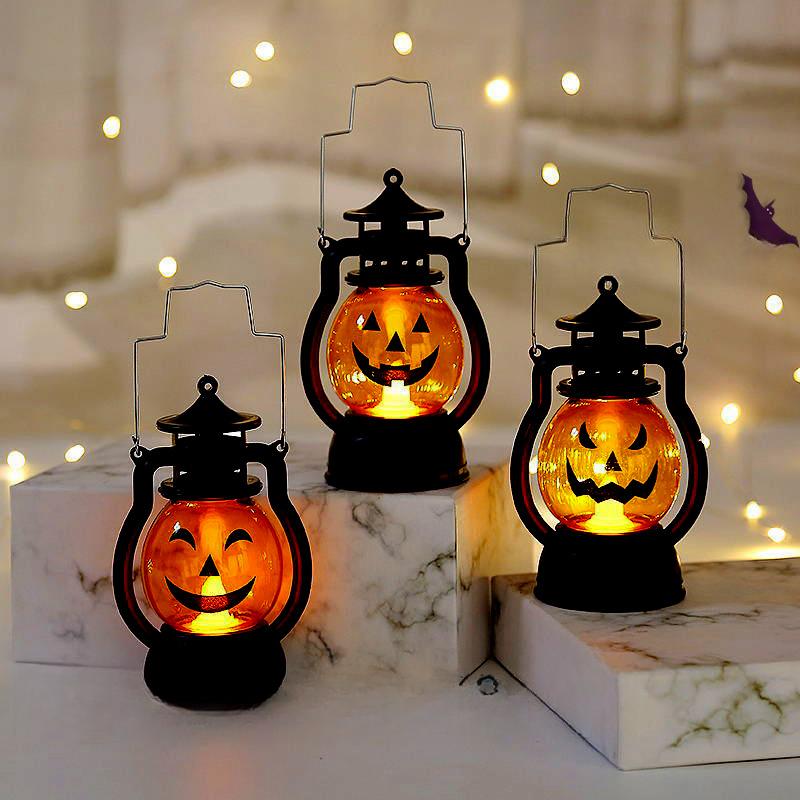 Small Lantern Hand-held Pumpkin Lantern Skull Head DecorationOil Lantern Party Props