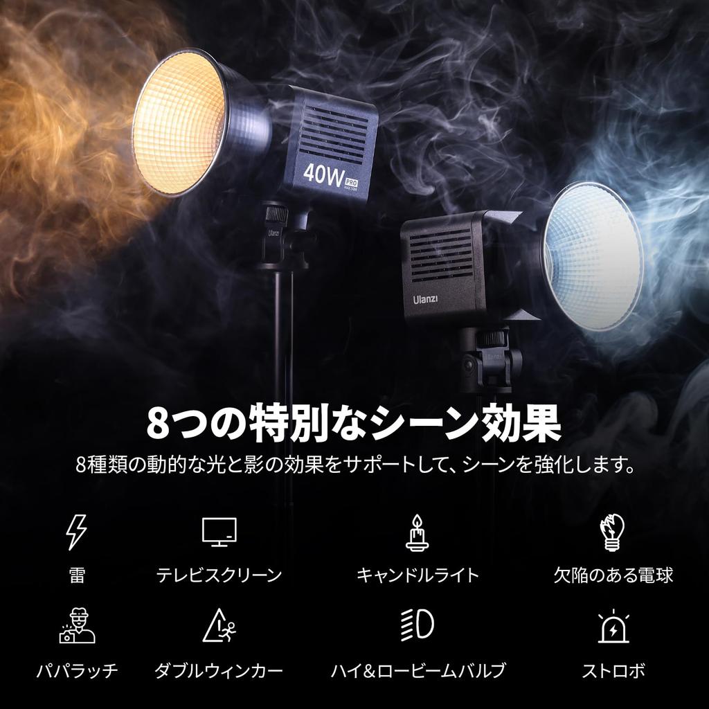 Ulanzi 40W PRO COB LED Видео Бесступенчатая Двойная Цветовая Температура Постоянный Макс CRI 13150 Люкс 8 Освещение Мини Bowens Питание Зарядка и Портативный для Прямого Эфира