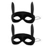2 Pcs Party Masque Black DIY Retro Party Masque Breathable Half