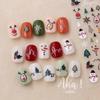 Christmas Sticker Nail Decal Winter Snowflake Cartoon Santa Bird New Year Nail Design Decoration for Kids Women