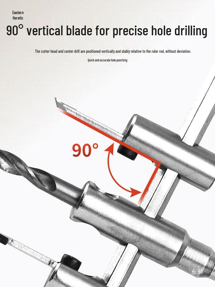 Adjustable Hinge Punching Cutter for Wood, Plasterboard, Downlight, and Spotlight Installation