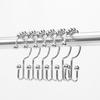 12 Pcs Shower Curtain Hooks Rust Proof Metal Shower Curtain Hooks Double Sided Smooth Shower Curtain Holders with Beads