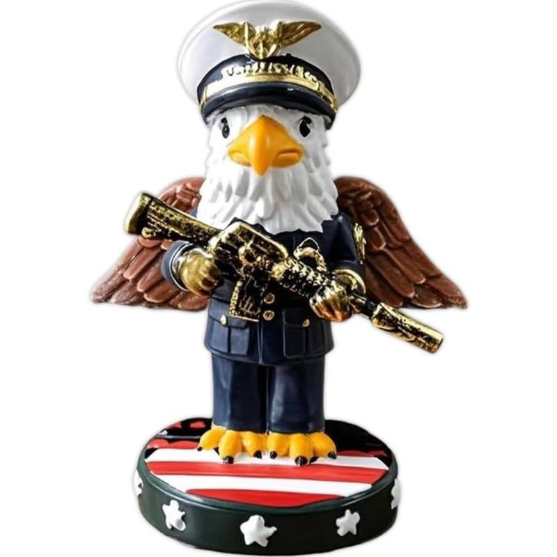 Орел-посвящение ветеранам, скульптура-посвящение ветеранам, статуя орла из смолы военного солдата на День ветеранов, День памяти, патриотическое украшение стола в домашний офис