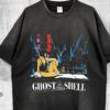 Графическая футболка Ghost in the Shell XL Черная Киберпанк Аниме Фильм Футболка