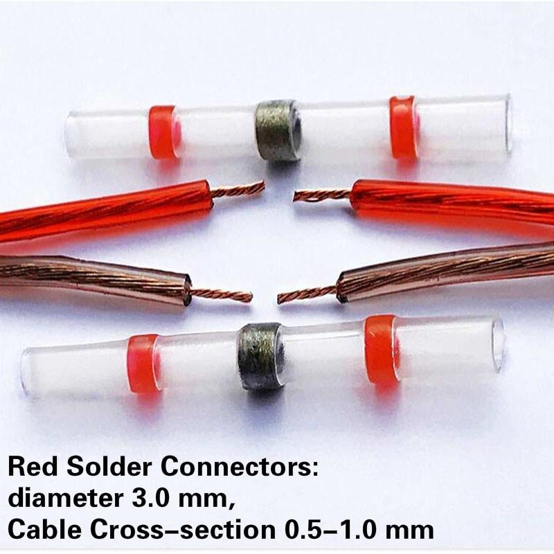 10/20/50 шт. термоусадочные стыковые обжимные клеммы водостойкие уплотнительные соединители для проводов припой для сращивания кабеля клеммный комплект