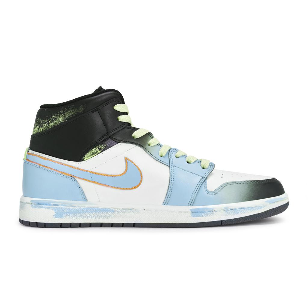 Jordan Air Jordan 1 811 Manufacturing, Cold Plum Blossom, Special Shoe Box Mid top Vintage Basketball Shoes Unisex DQ8426-010(Team80-SBOX)
