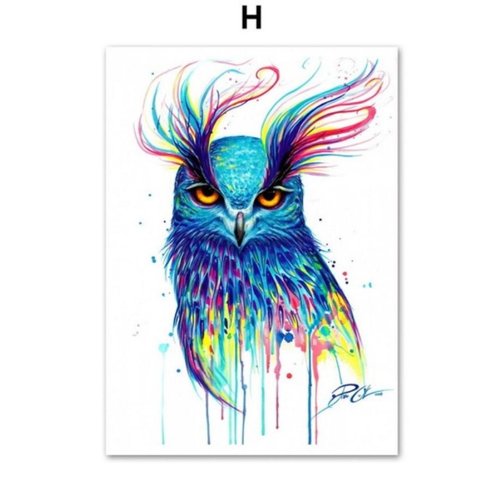 Скандинавское абстрактное искусство на стене с изображением животных, картины на холсте, постеры, напечатанные на стенах, для украшения гостиной дома