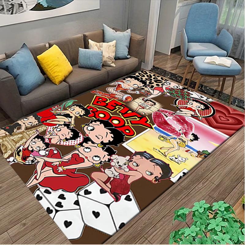 1pc Office Carpet, Betty Boop Chair Rug, Living Room Printed Area Rug, Home Chair Floor Mat