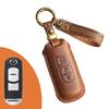 The New Retro Key Cover Is Suitable for The Old Mazda Car with Pure Hand-stitched Leather Key Case Ring.
