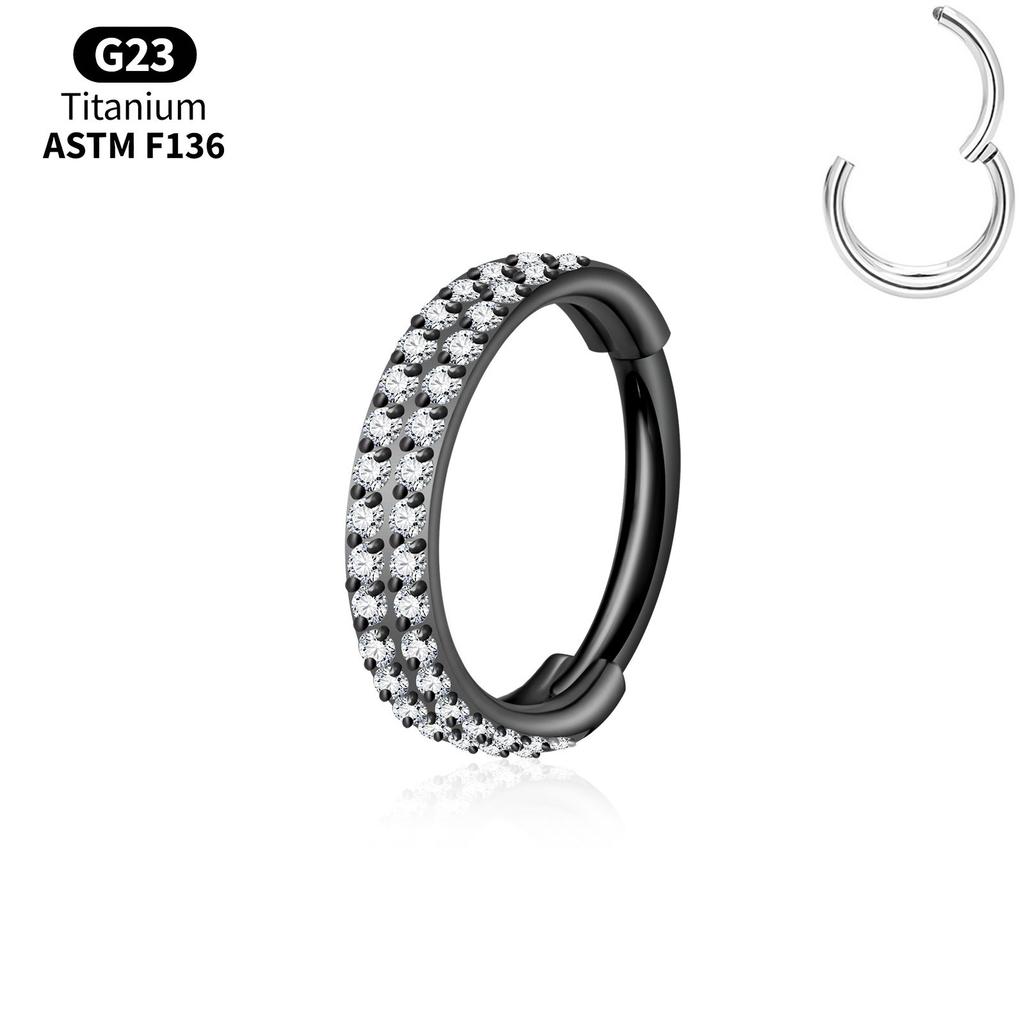 Набор титановых колец-кликеров для пирсинга уха (Helix, Tragus, Septum, Conch), вертикального пирсинга, носа, губ, сегментные кольца с шарниром, украшения для тела