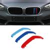 3PCS Car 3D M Styling Front Grille Trim Bumper Cover Strip Strips Stickers Cover for BMW F20 8 9 11 Rods 1 Series External Decor