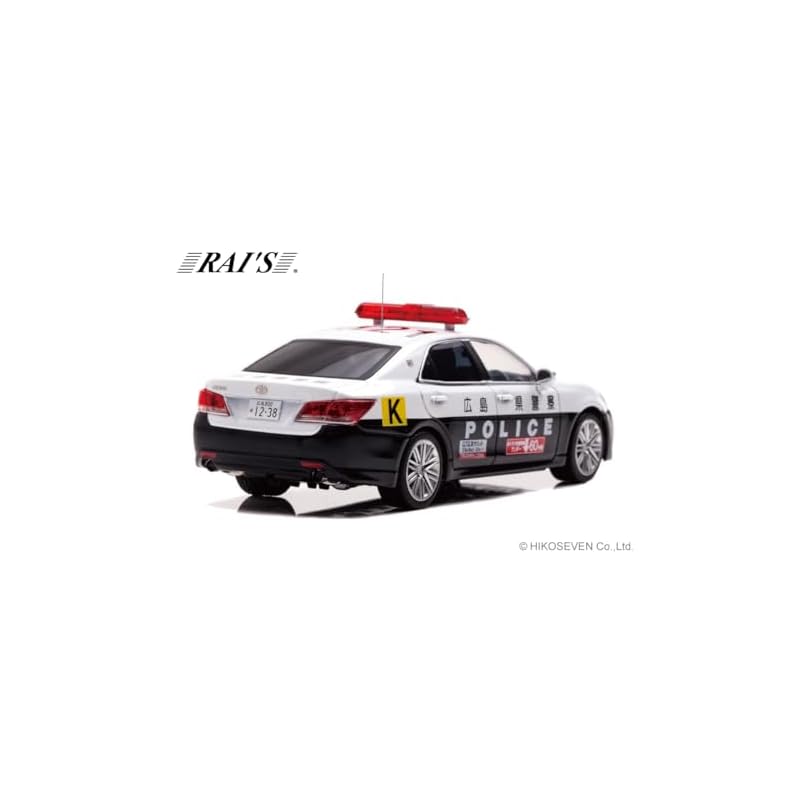 RAI'S 1/43 Toyota Crown Athlete (GRS214) 2023 Год Полиция Префектуры Хиросима Отдел Дорожного Движения Ведущее Транспортное Средство Мотоциклетного Эскорта Саммита G7 (Восток 21) Законченный