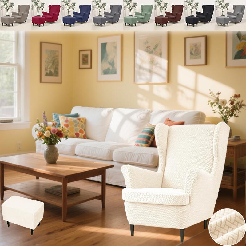 Однотонный чехол для кресла с наклонной спинкой размера «кинг-сайз», удобный, дышащий, эластичный, с чехлом для подушки, защита мебели.