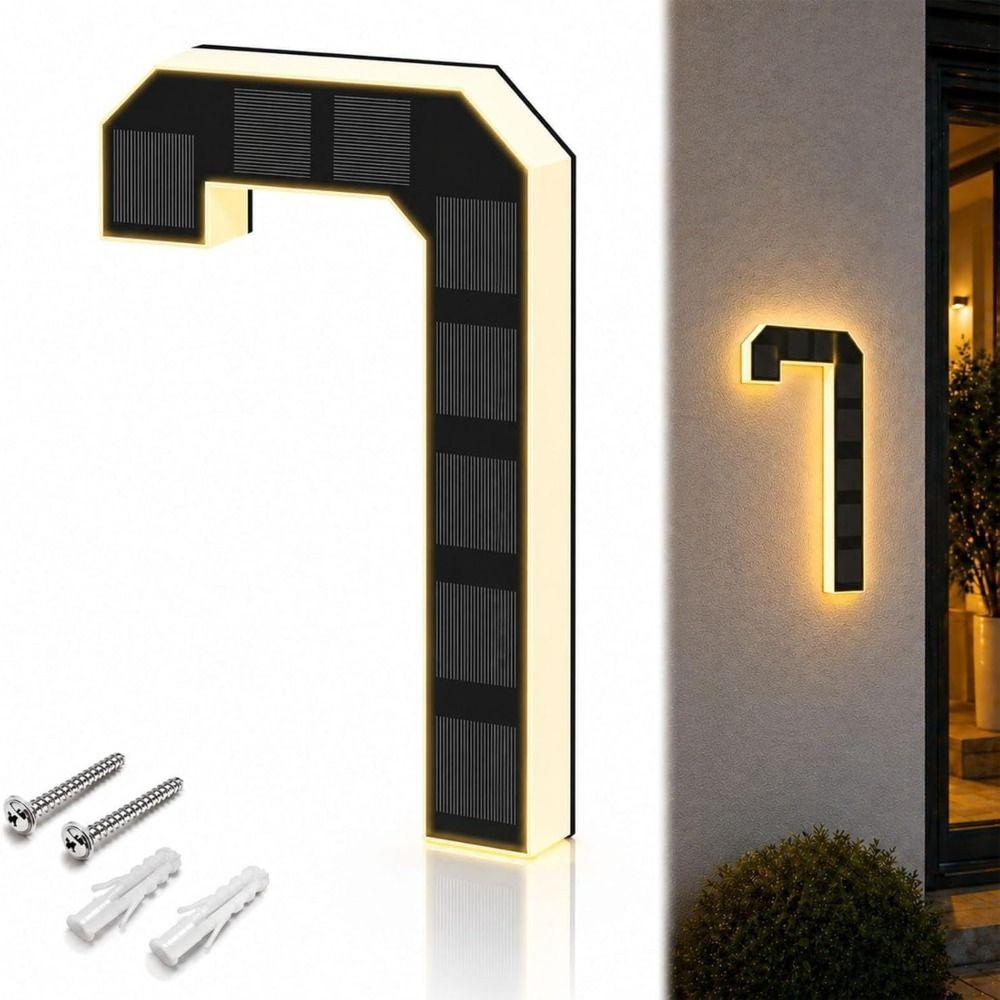 IP65 Waterproof LED House Number Plaque 4.7inch,6.7inch.9inch LED Address Numbers Signs Home