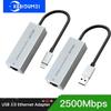 2500Mbps Type C USB Ethernet Network Card USB C To RJ45 Lan High Speed Gigabit Ethernet Adapter for Tablet PC Laptop Windows