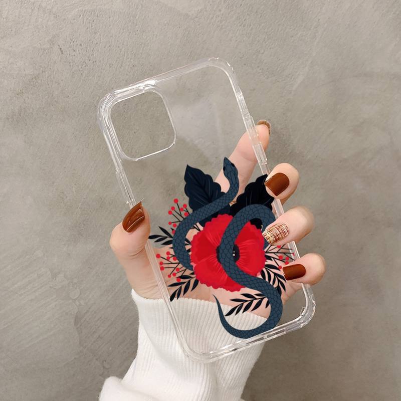 Чехол для телефона «Цветок змеи» «Картина змеи» для iPhone 11 12 13 mini pro XS MAX 8 7 6 6S Plus X 5S SE 2020 XR
