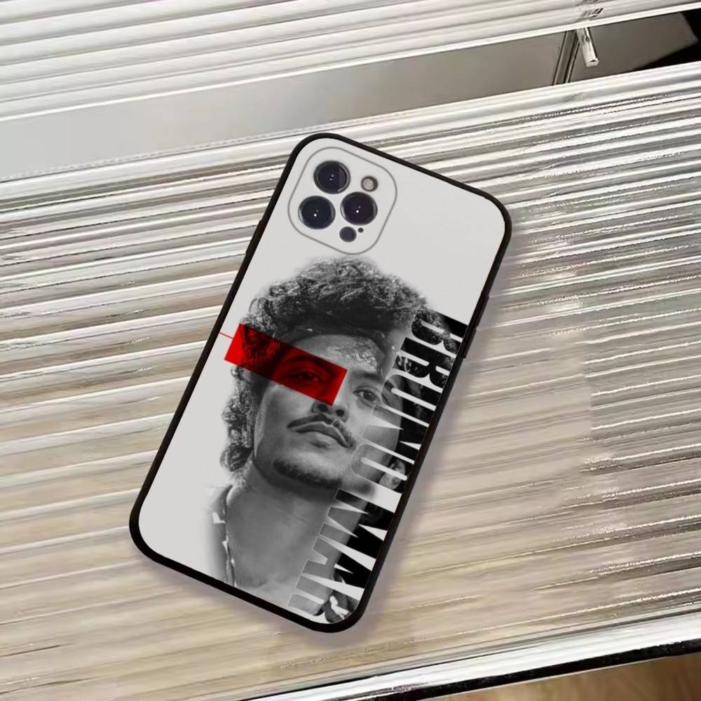 Чехол для телефона с певцом Бруно Марсом Для iPhone 17,16,15,14,13,12,11 Plus,Pro Max,XS,Мягкий черный чехол