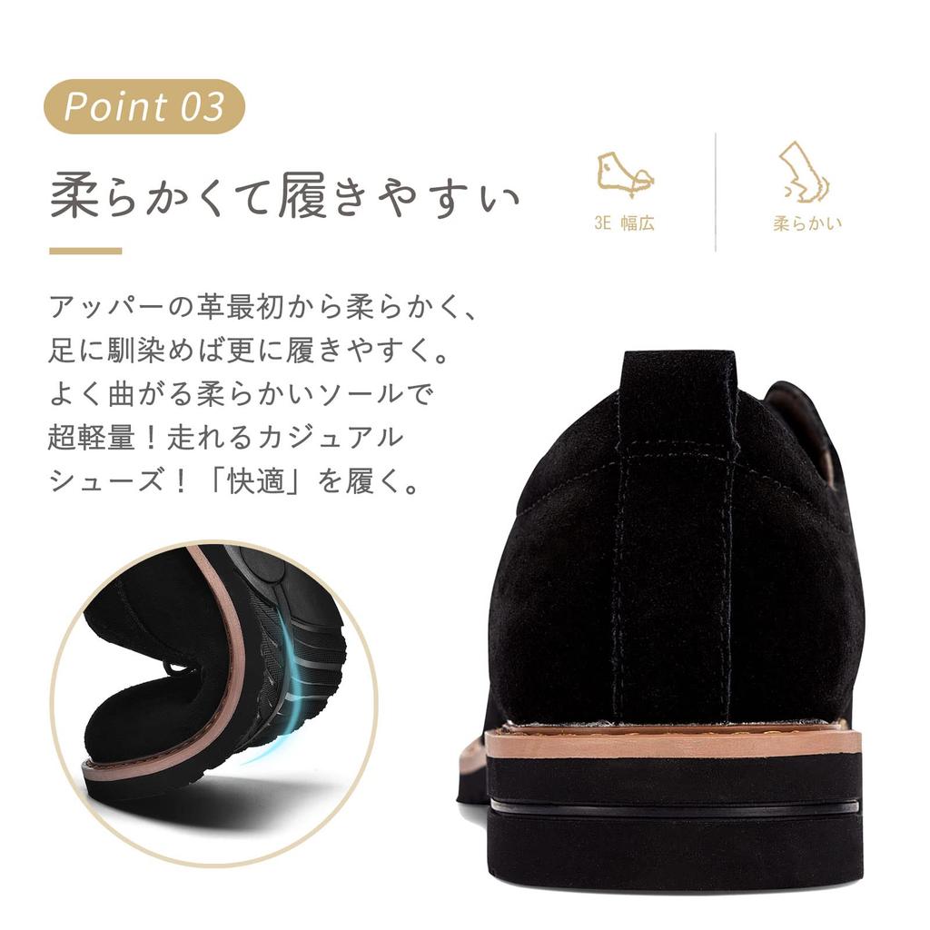 Замшевые туфли Холщовые туфли Повседневная обувь Замшевые туфли Туфли на шнуровке Замшевые туфли Повседневная обувь из натуральной кожи Черный см [TIDELION] Мужские Мужские Мужские