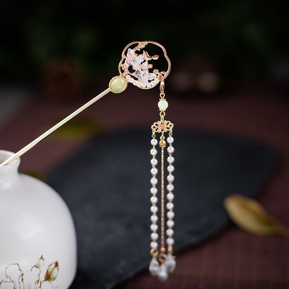 Decoration Exquisite Chinese Style Hair Fork Headdress Ancient Hair Stick Women Tassel Hair Stick