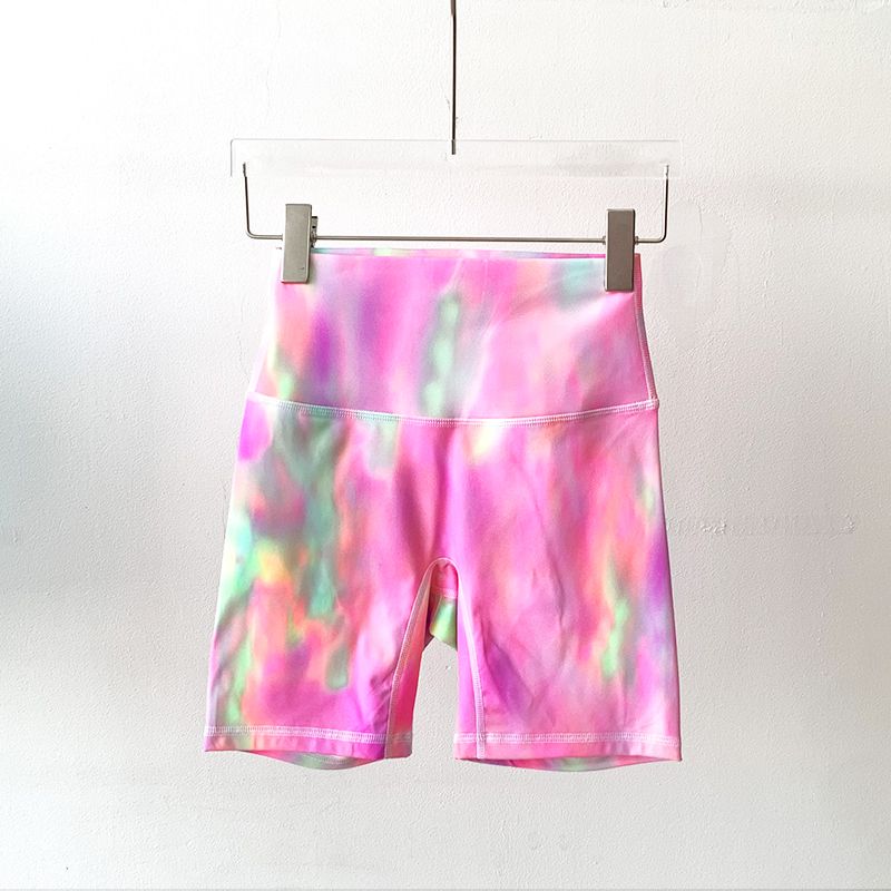 Lu Same Yoga Shorts Women's 2025 Best Selling Nude Feel No Embarrassment Line Slim Fit Sports Shorts Outdoor Fitness Pants