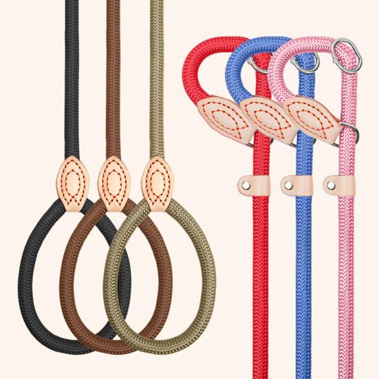 Поводки для собак, прочный нейлоновый поводок для собак среднего размера, поводок для дрессировки без натяжения для контроля ходьбы
