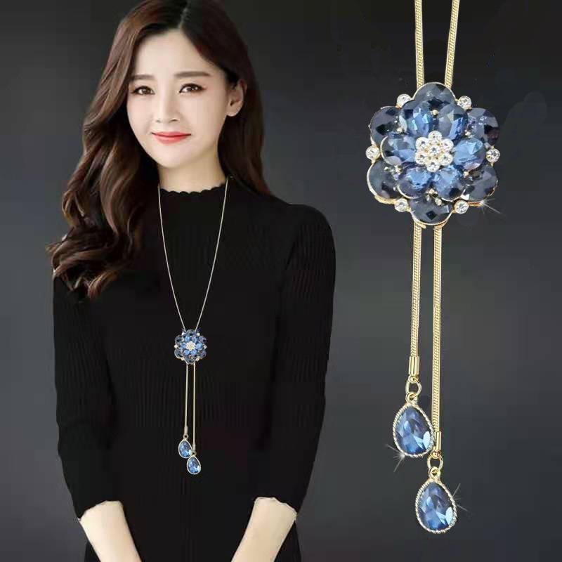 Элегантное ожерелье-цепочка с кисточкой для женщин - Универсальный, высококлассный европейский и американский дизайн для осенне-зимней моды