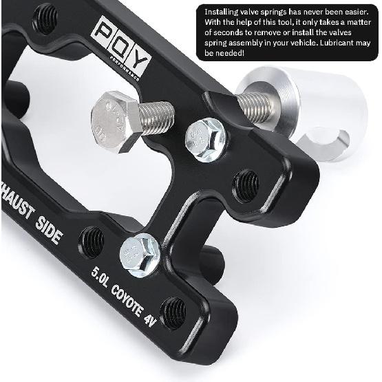 Engine Valve Spring Compressor Tool Compatible with Modular Ford F-150 5.0L Mustang Coyote 4 Valve Engine Trac Magnetic Screw Retainer Black