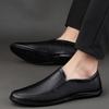 Мужские кожаные туфли бизнес-кэжуал большого размера, мужские туфли для вождения на мягкой подошве, туфли-лоферы на одну педаль, одинарные туфли на четыре сезона, мужская обувь