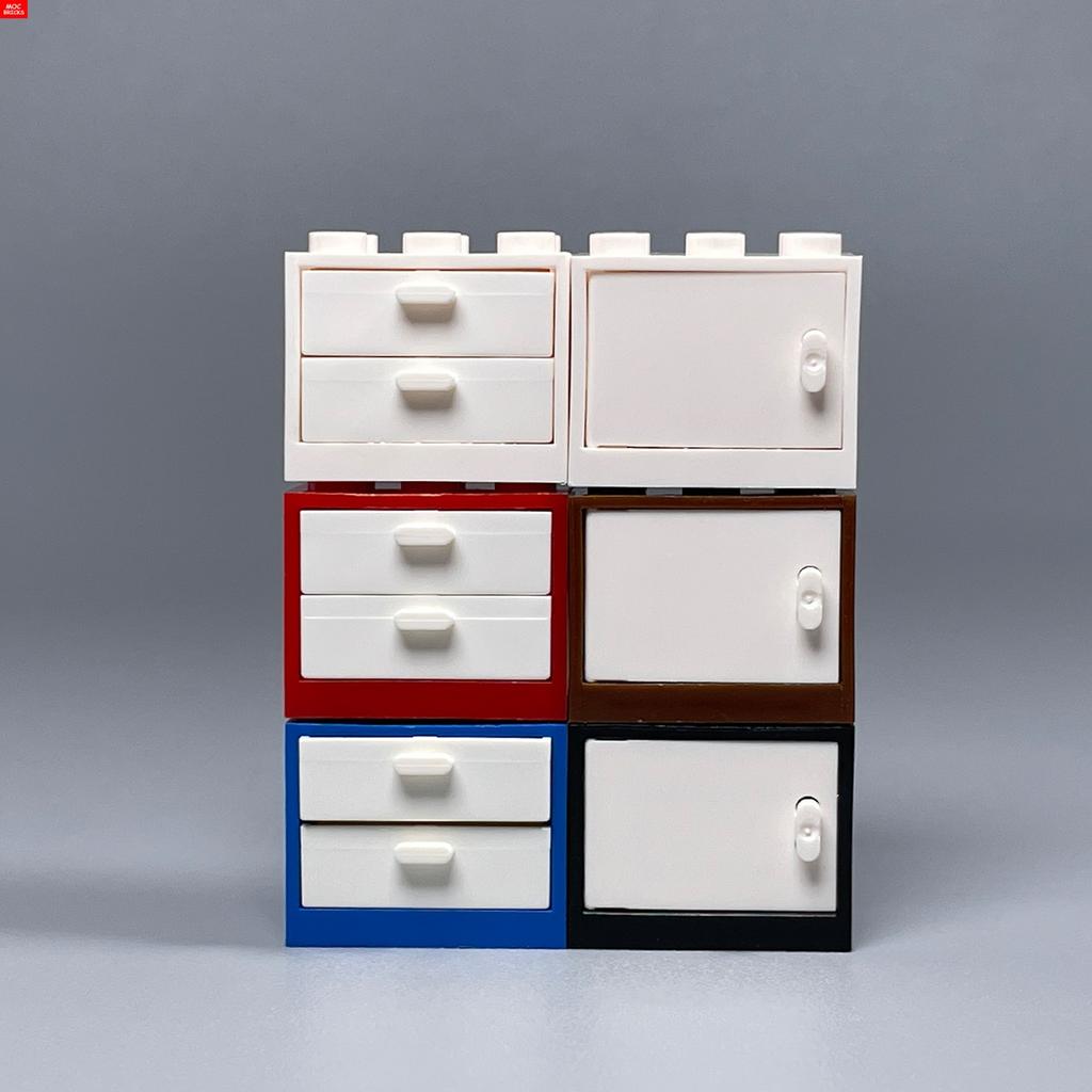MOC Кубики Мебель Контейнер Коробка Шкаф Ящик 2x3x2 4532 4536 Аксессуар Собранные Строительные Блоки Игрушки подарок для детей