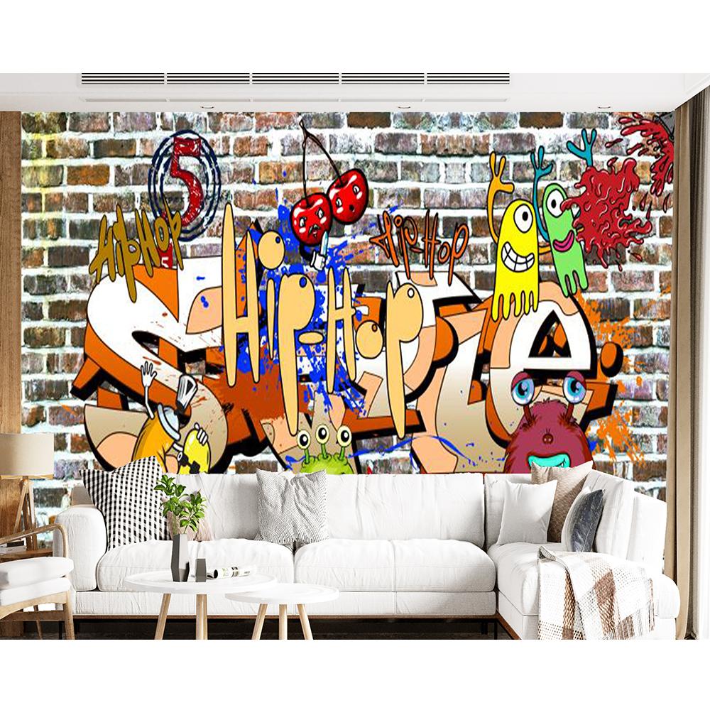 Graffiti 3d Murals Wallpaper Fashion Graffiti Large Wall Mural Living Room Restaurant Graffiti Wallpaper Home Decor