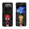 Marvel Человек-паук Мстители Защита для Samsung Galaxy Z Flip5 Z Flip 4 5G Z Flip 3 zflip ZFlip6 Черный Ударопрочные Чехлы Обложка