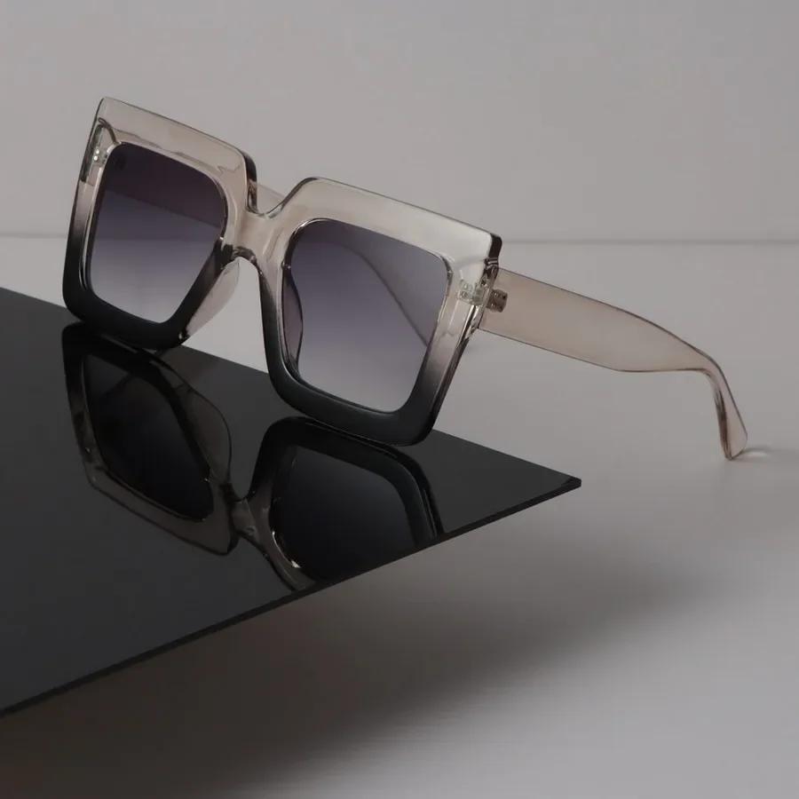 Большие квадратные солнцезащитные очки женские мужские ретро люксовые женские мужские зеркальные прозрачные дизайнерские очки сексуальные брендовые черные солнцезащитные очки