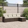 VidaXL Garden Lounge Set with Cushions 5 Pcs, Patio Sofas, Patio Furniture Set, Outdoor Furniture, Brown 3252430