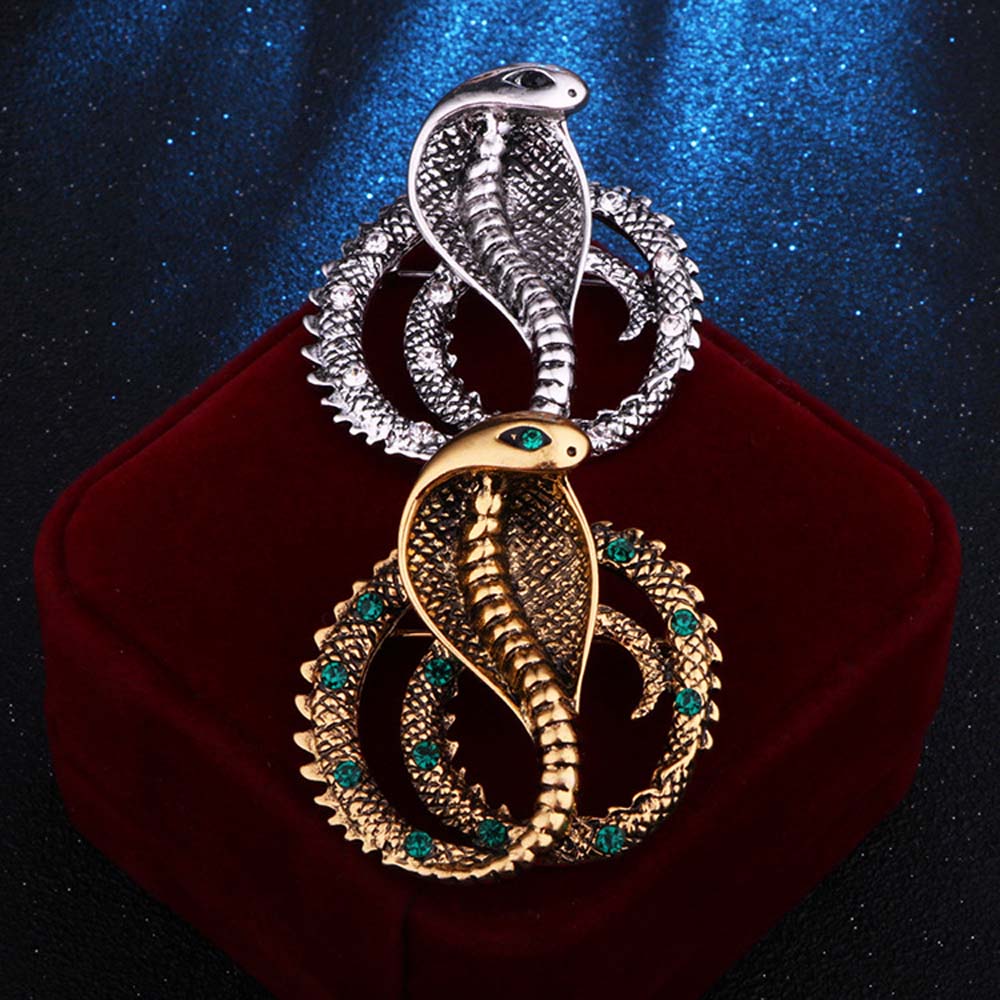 Ретро-подарок для мужчин, модные металлические аксессуары для корсажа в виде змеи, брошь, булавки, ювелирные изделия