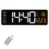Цифровые настенные часы, 16-дюймовый большой будильник, пульт дистанционного управления, дата, неделя, температура, часы, двойной будильник, светодиодный дисплей