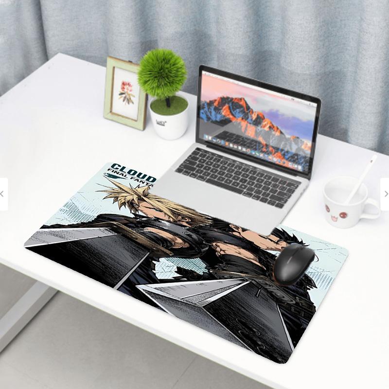 Final Fantasy Print Mouse Pad, Anti‑Slip Desktop keyboard Mat, for PC Laptop Gaming Working Daily Use, Cool Festival Surprise Gift