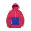 Li Ning Outdoor Series Fleece Lined Loose Color Block Hoodie Unisex Hoodies Jazz-Red Dream-Blue AWDUD71-3