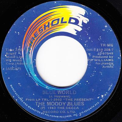 7-дюймовая пластинка MOODY BLUES Blue World TR605 THRESHOLD 1983 США Танцевальная Электроника Б/у
