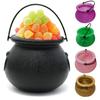 12 шт. ведерок для конфет на Хэллоуин, черный пластиковый котел для ведьмы, чайник, держатель для подарков на Хэллоуин для вечеринок, украшения для домашнего праздника