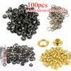 100pcs Eyelet with Washer Leather Craft Repair Grommet  4mm 5mm 6mm 8mm 10mm 12mm 14mm & 17mm