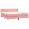 Maison Exclusive - Sommier à lattes de lit avec matelas Rose 160x200 cm Velours