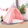Portable Kids Tent Cotton Canvas Tipi House Children's Tent Girls Play House India Triangle Tents