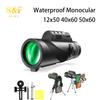 50x60 Waterproof Monocular Bird Watching Telescope With Smartphone Mount & Tripod For Travelling Hunting