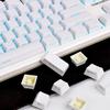 Keycaps 130 Keys Double Shot Cherry Profile Side Engraving Light Transmitting PBT Custom Keycap Set for Mechanical Keyboards Cherry Gateron MX