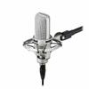 Condenser Microphone 1 Inch Large Diameter Dual Diaphragm DC Bias Unidirectional 80Hz Low Cut Filter Switch 10dB Pad Switch Dedicated Shock Mount