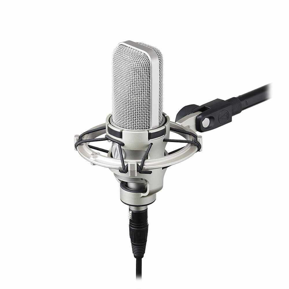 Condenser Microphone 1 Inch Large Diameter Dual Diaphragm DC Bias Unidirectional 80Hz Low Cut Filter Switch 10dB Pad Switch Dedicated Shock Mount