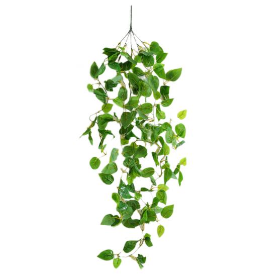 Подвесные искусственные зеленые растения Устойчивые к УФ-лучам Реалистичные Поддельные Листья Лиана Плющ Свадебная Вечеринка В помещении На открытом воздухе Сад Настенный Подвесной Искусственный Зеленый Декор