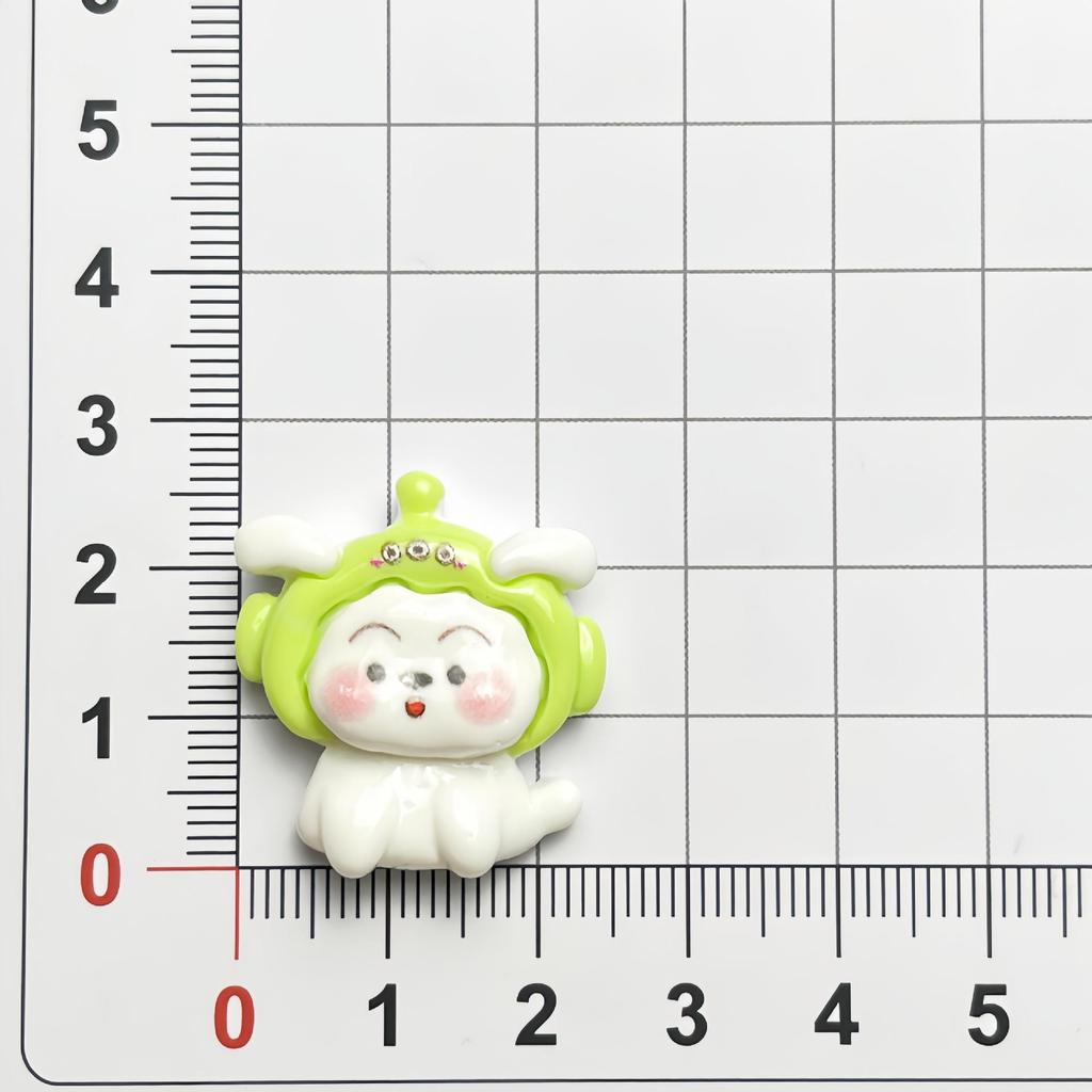 Colorful Resin Hat & Puppy Accessories for DIY Crafts