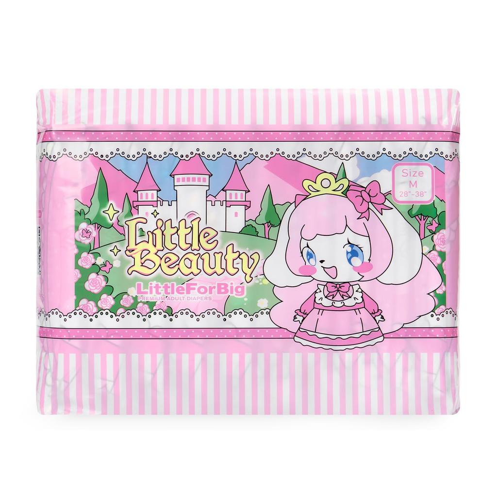 LittleForBig Взрослые нетканые подгузники 10 штук 1 упаковка Милый дизайн [Pinky Miki-chan] Индикатор наполнения в виде блекнущего цветка Толстые Высокая впитываемость Всего 10 штук M